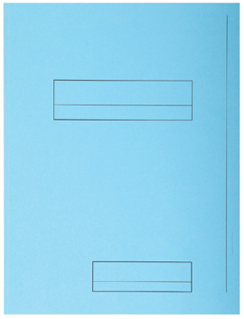 [TIM-335006E] Map 2-kleppen Exacompta Super 210 karton A4 210g blauw (50)