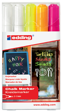 [TIM-3449000] Krijtmarker Edding 4095 ronde punt 2-3mm assorti (5)