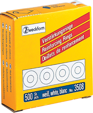 [TIM-3508A] Versterkingsring Avery Ø13mm wit (500)