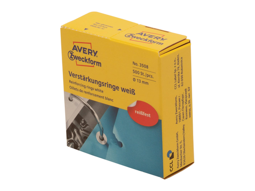 [TIM-3510A] Versterkingsringen Avery Ø13mm transparant (500)