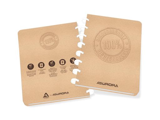 [TIM-355150] Schrift Adoc Bio karton A5 geruit 144blz bruin