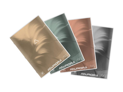 [TIM-36MQ5] Schrift Aurora Mano karton A4 geniet geruit 72blz met blauwe marge assorti