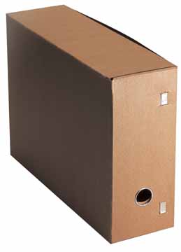 [TIM-372612] Gemeentearchiefdoos Classex 260x370mm rug 120mm met haken bruin
