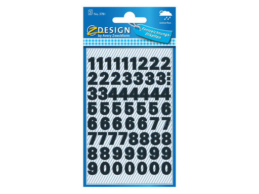 [TIM-3781] Etiketvel Avery Z-design Home cijfers 9,5mm weer- en waterbestendig klein zwart (2)