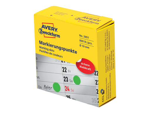 [TIM-3851] Marking Dots Avery Ø10mm groen (800)