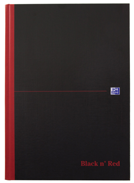 [TIM-4047607] Notitieboek Oxford Black n' Red hardcover A4 geruit 192blz