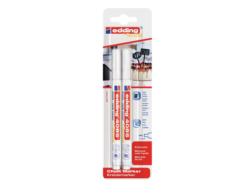[TIM-4085249] Krijtmarker Edding 4085 ronde punt 1-2mm wit (2)