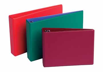 [TIM-412] Ringmap Aurora PVC 19x14cm 2 vierkante ringen 20mm rug 30mm assorti