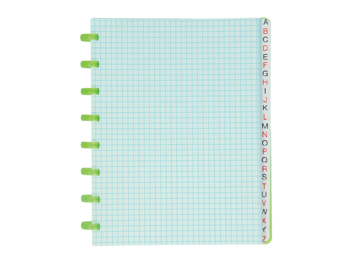[TIM-413461] Schrift Atoma PP A5 geruit 108blz A-Z transparant assorti
