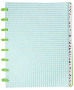 [TIM-413461] Schrift Atoma PP A5 geruit 108blz A-Z transparant assorti