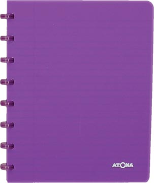 [TIM-4135706] Schrift Atoma Trendy PP A5 geruit 144blz transparant paars