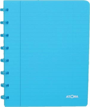 [TIM-4135708] Schrift Atoma Trendy PP A5 geruit 144blz transparant turkoois