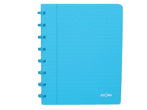 [TIM-4135708] Schrift Atoma Trendy PP A5 geruit 144blz transparant turkoois