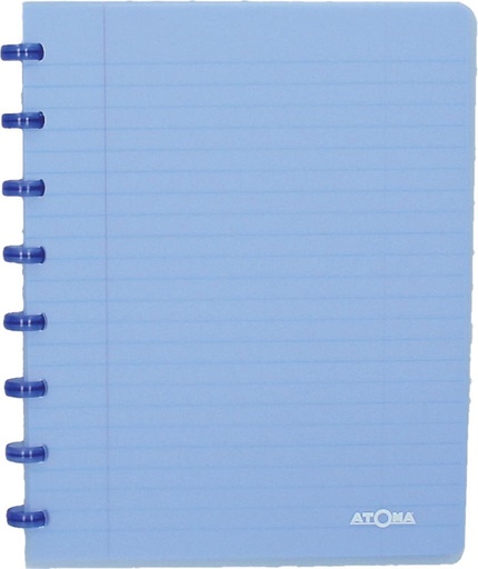 [TIM-4136102] Schrift Atoma Trendy PP A5 commercieel geruit 144blz transparant blauw