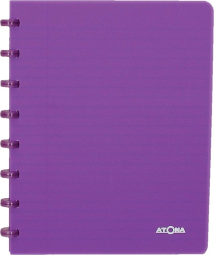 [TIM-4136106] Schrift Atoma Trendy PP A5 commercieel geruit 144blz transparant paars