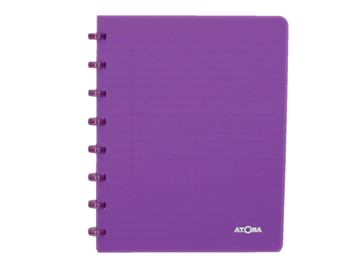 [TIM-4136106] Schrift Atoma Trendy PP A5 commercieel geruit 144blz transparant paars