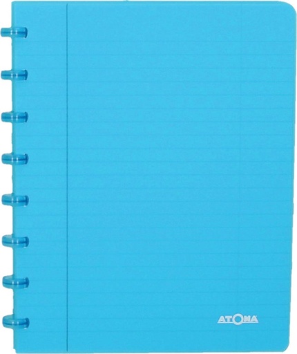 [TIM-4136108] Schrift Atoma Trendy PP A5 commercieel geruit 144blz transparant turkoois