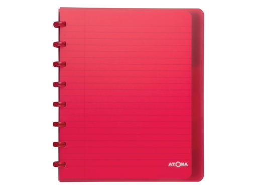 [TIM-41366] Schrift Atoma PP A5 maxi gelijnd 120blz met tabs transparant assorti