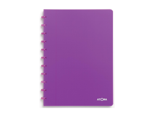 [TIM-4137306] Schrift Atoma Trendy PP A4 geruit 144blz transparant paars
