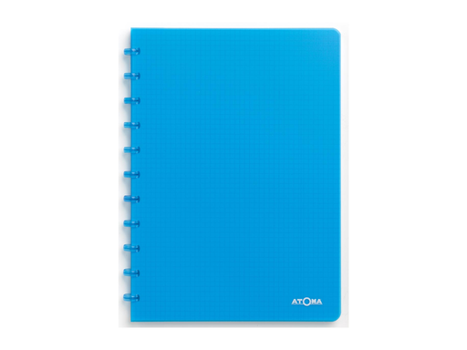 [TIM-4137308] Schrift Atoma Trendy PP A4 geruit 144blz transparant turkoois