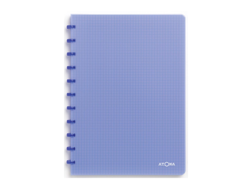 [TIM-4137402] Schrift Atoma Trendy PP A4 commercieel geruit 144blz transparant blauw