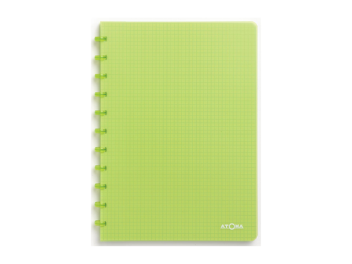[TIM-4137403] Schrift Atoma Trendy PP A4 commercieel geruit 144blz transparant groen