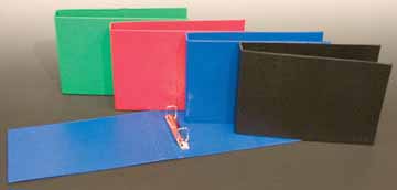 [TIM-414] Ringmap Aurora PVC 25x17cm 2 vierkante ringen 20mm rug 30mm assorti