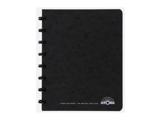 [TIM-42007] Meetingbook Atoma Lyon karton A5 geruit 126blz met liniaal zwart