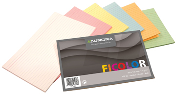 [TIM-42460] Systeemkaarten Aurora 125x200mm 175gr assorti (120)