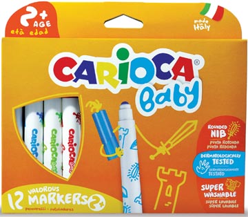 [TIM-42814] Viltstift Carioca Baby vanaf 2 jaar assorti ophangdoos (12)