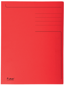 [TIM-448003E] Map 3-kleppen Exacompta Forever karton A4 280g rood (50)