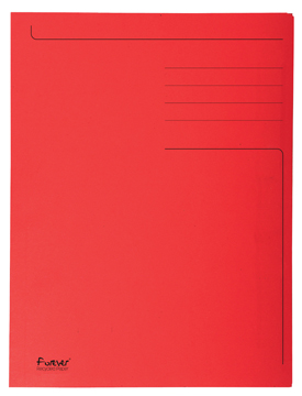 [TIM-449003E] Map 3-kleppen Exacompta Forever karton folio 280g rood (50)