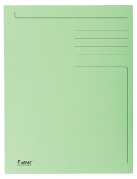 [TIM-449013E] Map 3-kleppen Exacompta Forever karton folio 280g lichtgroen (50)