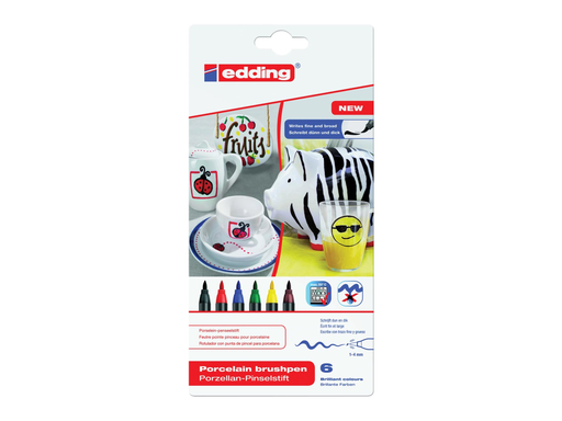 [TIM-4534000] Porselein-penseelstift Edding 4200 1-4mm assorti family (6)