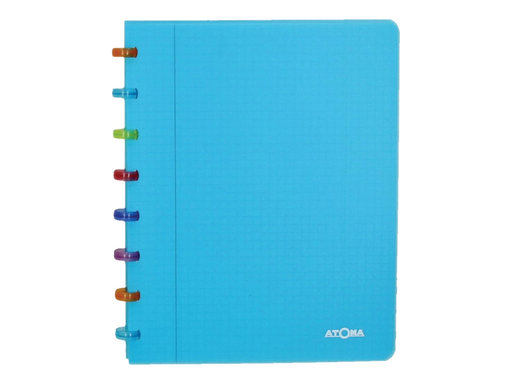 [TIM-4535708] Schrift Atoma Tutti Frutti PP A5 geruit 144blz transparant turkoois