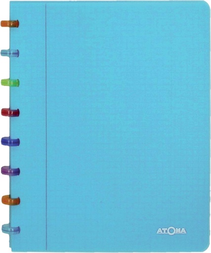 [TIM-4536102] Schrift Atoma Tutti Frutti PP A5 commercieel geruit 144blz transparant blauw