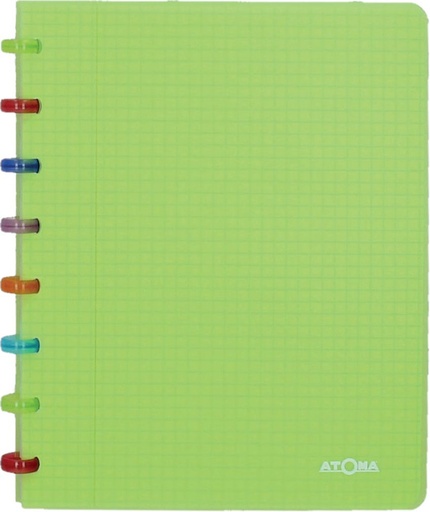 [TIM-4536103] Schrift Atoma Tutti Frutti PP A5 commercieel geruit 144blz transparant groen