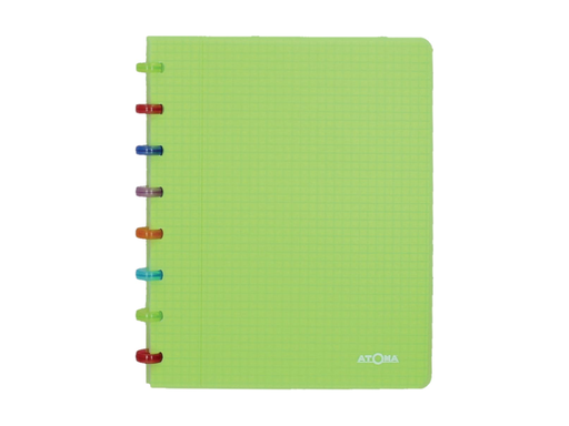 [TIM-4536103] Schrift Atoma Tutti Frutti PP A5 commercieel geruit 144blz transparant groen