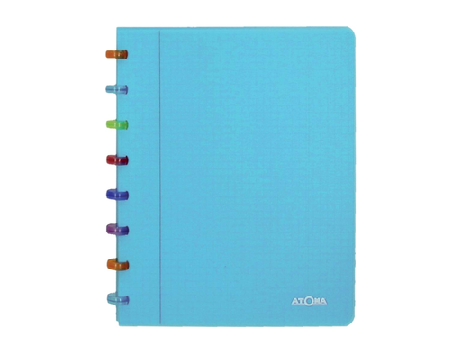 [TIM-4536108] Schrift Atoma Tutti Frutti PP A5 commercieel geruit 144blz transparant turkoois