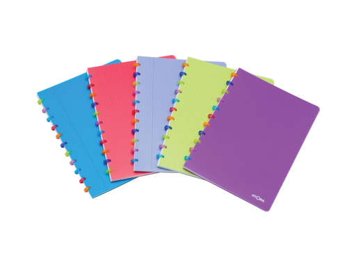 [TIM-45372] Schrift Atoma Tutti Frutti PP A4 gelijnd 144blz transparant assorti