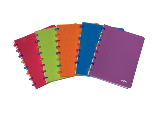 [TIM-45374] Schrift Atoma Tutti Frutti PP A4 commercieel geruit 144blz transparant assorti