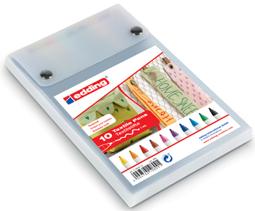 [TIM-4600ASS] Textielmarker Edding 4600 ronde punt 1mm assorti basis (10)