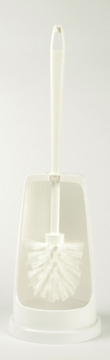 [TIM-470611] Toiletborstel met houder in kunststof wit
