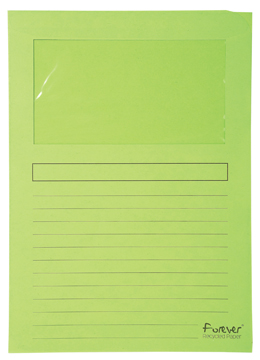 [TIM-50107E] L-map Exacompta Forever karton A4 120g met venster lichtgroen (100)