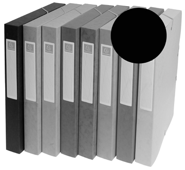 [TIM-50301E] Elastobox Exacompta karton A4 rug 25mm zwart