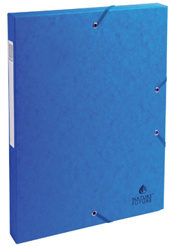 [TIM-50302E] Elastobox Exacompta karton A4 rug 25mm blauw