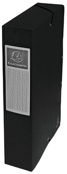 [TIM-50601E] Elastobox Exacompta karton A4 rug 60mm zwart