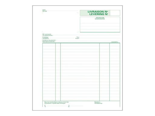 [TIM-53160X] Leveringen Exacompta karton 21x18cm 50blad dupli tweetalig
