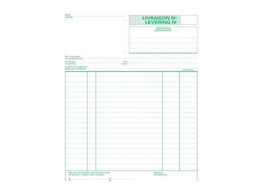 [TIM-53161X] Leveringen Exacompta karton 21x18cm 50blad tripli tweetalig