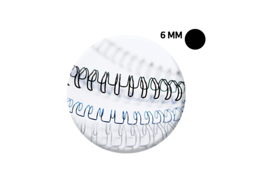 [TIM-53218] Bindrug Fellowes metaal 6mm zwart (100)